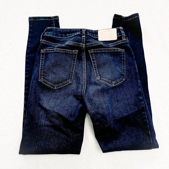 Everlane The Curvy High-Rise Skinny Jean Dark Wash Denim Size 25 - Picture 5 of 9